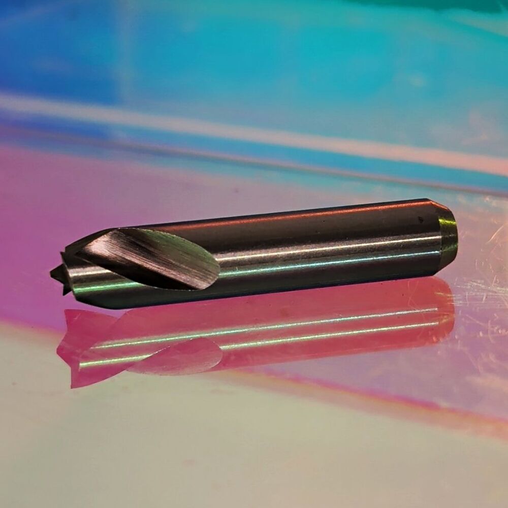 2-Flute HSS Corner Chamfer End Mill 1/4 in Dia x 1/4 in LOC, 2 in OAL